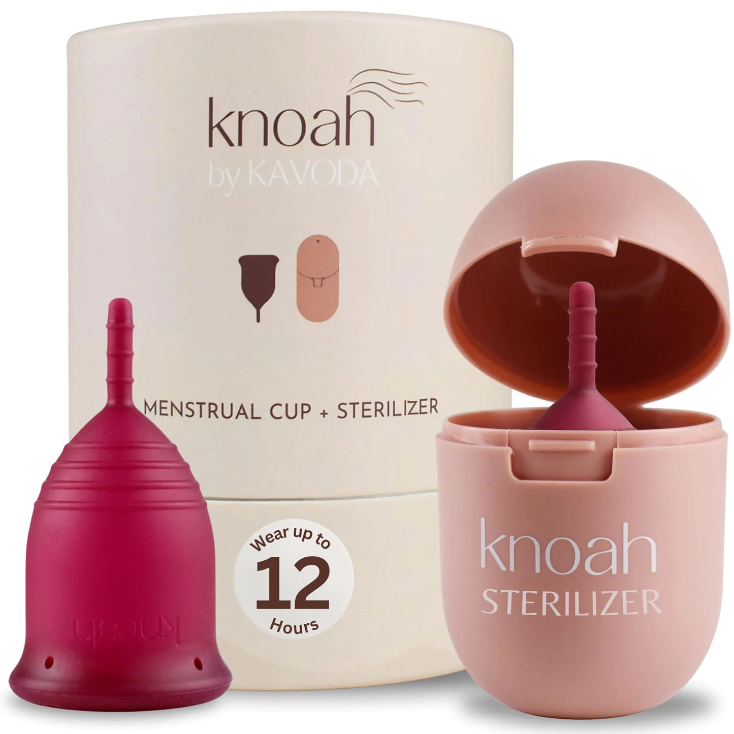 Knoah Reusable Menstrual Cup with Sterilizing Cup