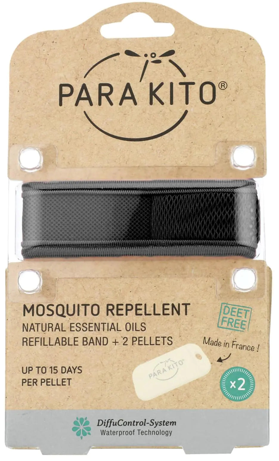 PARA'KITO Natural Mosquito Repellent Bracelet - Black