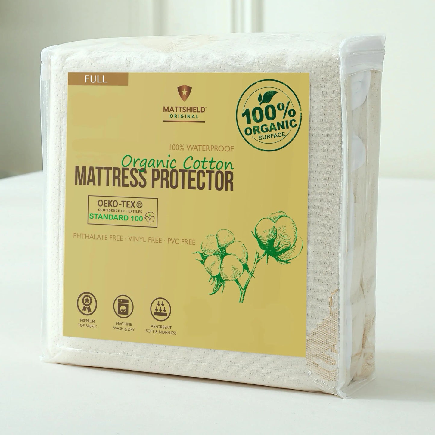 Waterproof Organic Mattress Protector - Full