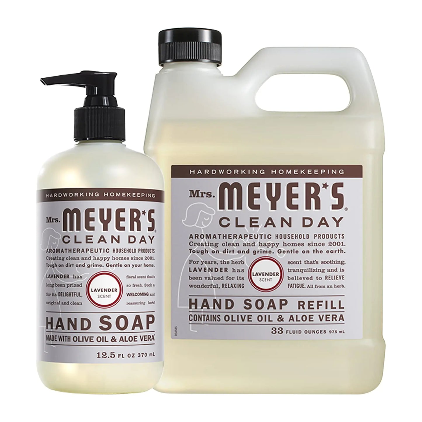 Mrs. Meyers Hand Soap - Lavender (12.5oz Bottle + 33oz Refill)