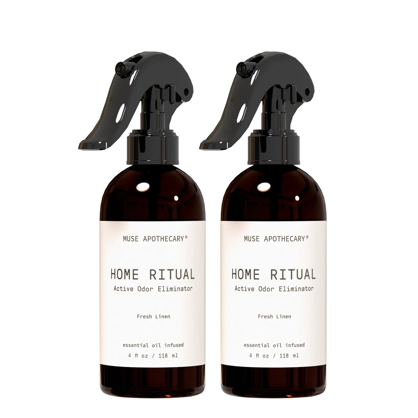 Muse Apothecary Home Ritual Active Odor Eliminator and Furniture Deodorizer Spray - Fresh Linen (2-Pack)