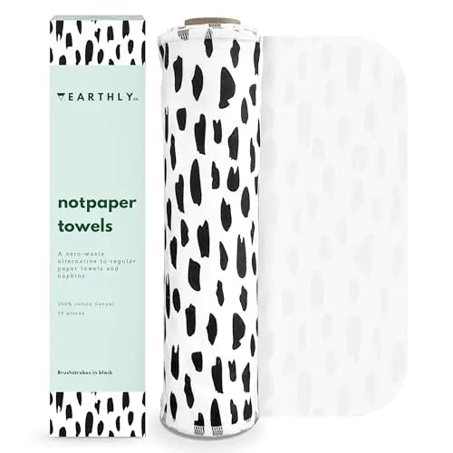 Earthly Co. Reusable Paper Towels - 10 Pack (Brushstrokes)