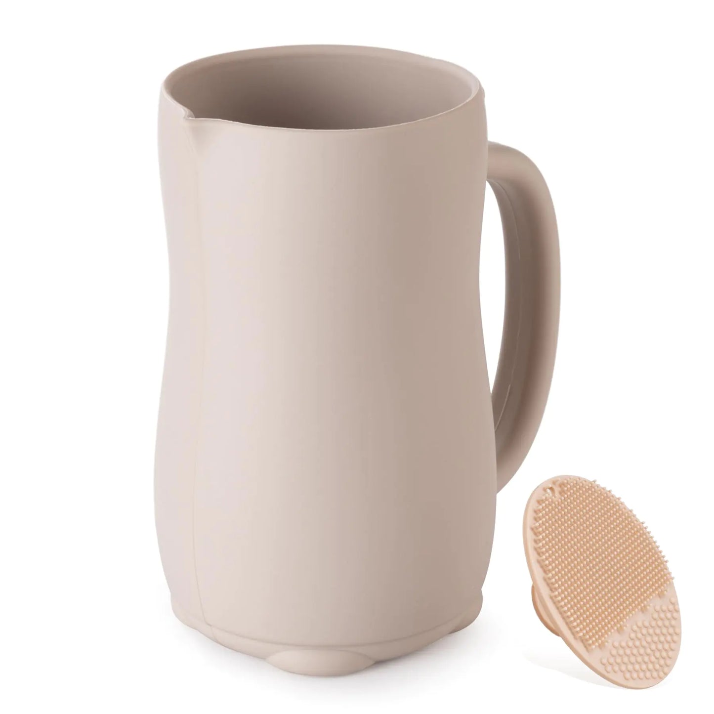 Silicone Baby Bath Rinse Cup - Beige