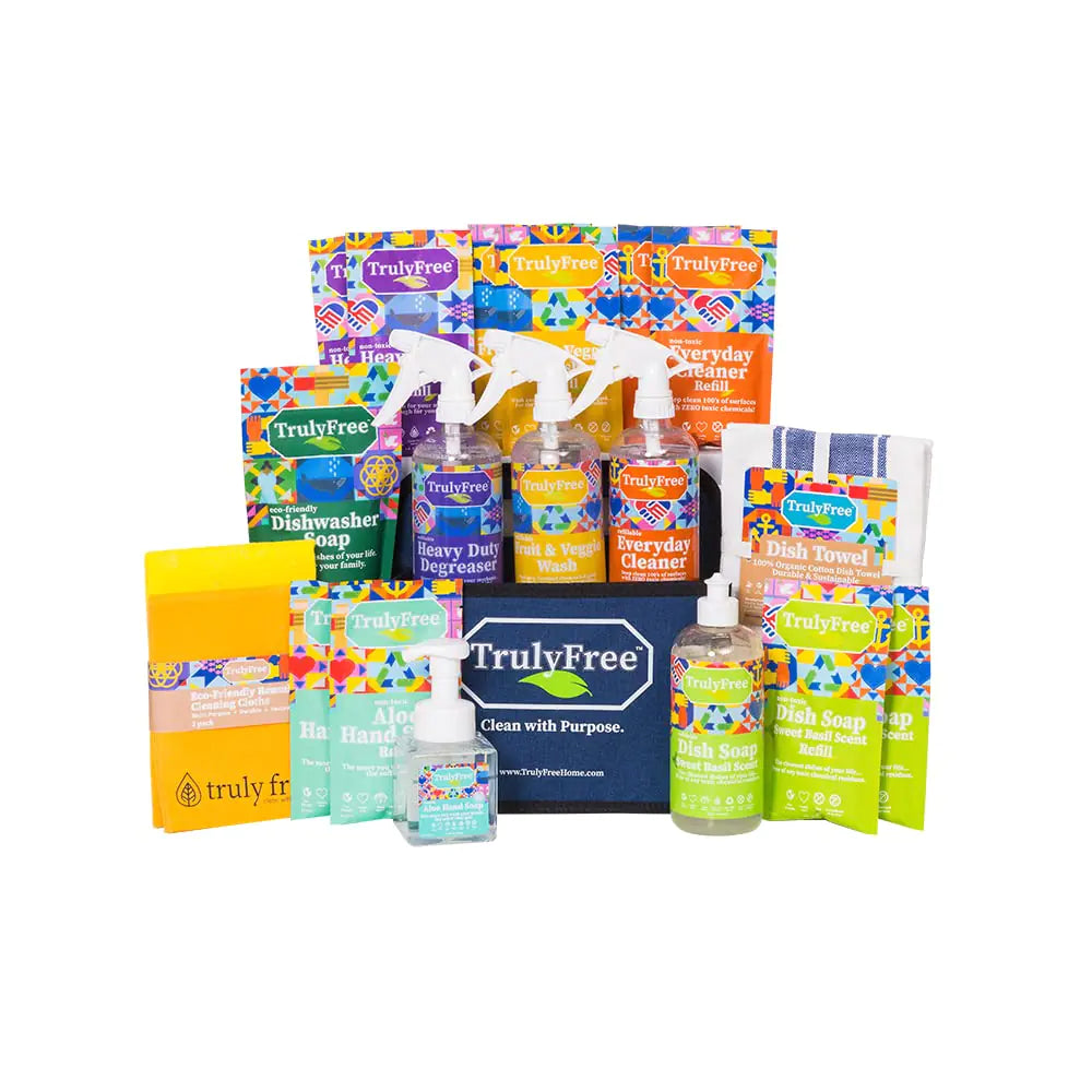 Truly Free All-In-One Kitchen Cleaning Supplies Bundle