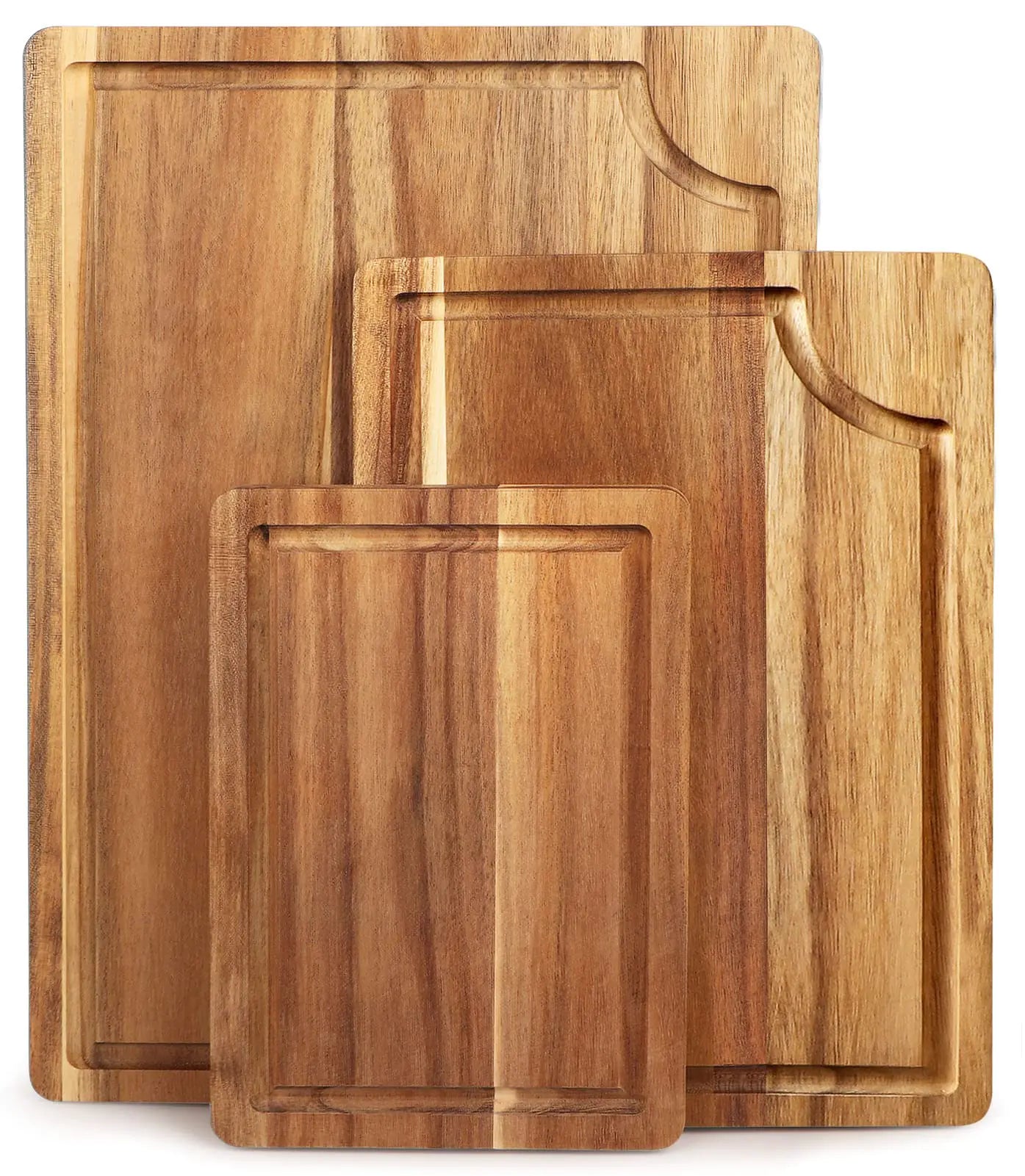 Organic Acacia Wood Cutting Board Set