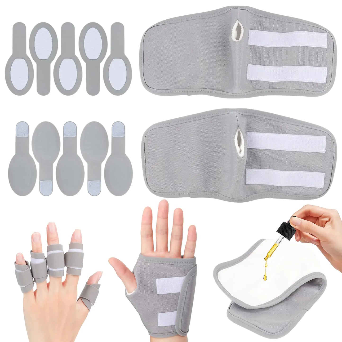 Castor Oil Pack Wrap Kit for Fingers and Hands - 12Pcs