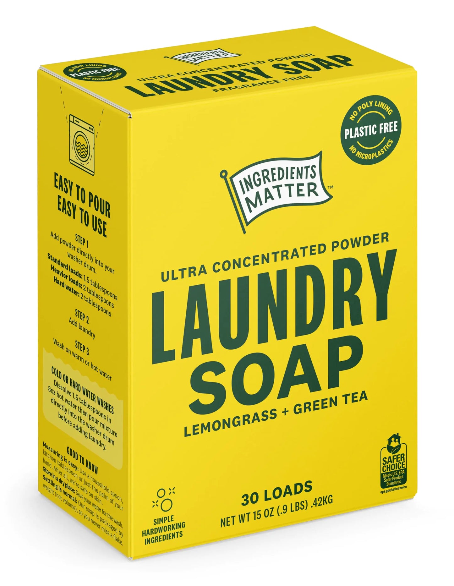 Ingredients Matter Powder Laundry Soap - Lemongrass