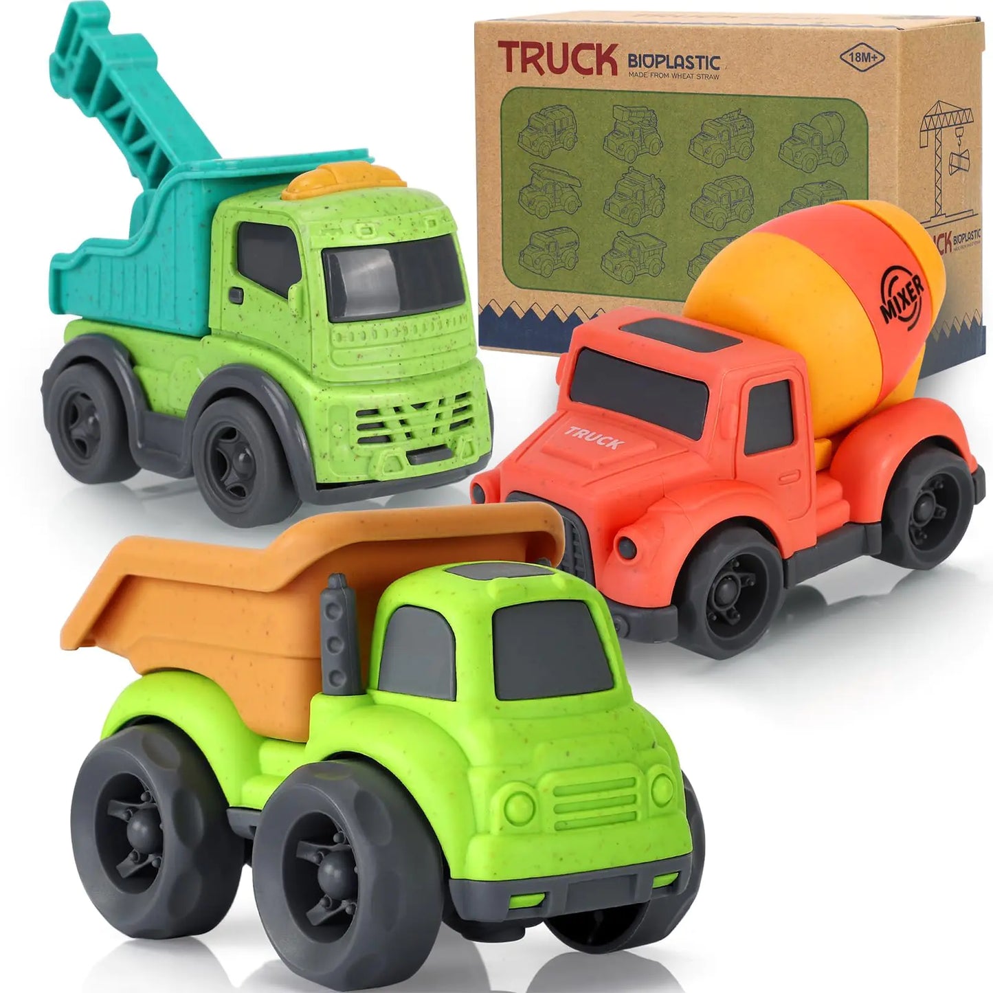 Construction Truck Toy Set: BPA Free and Phthalate Free