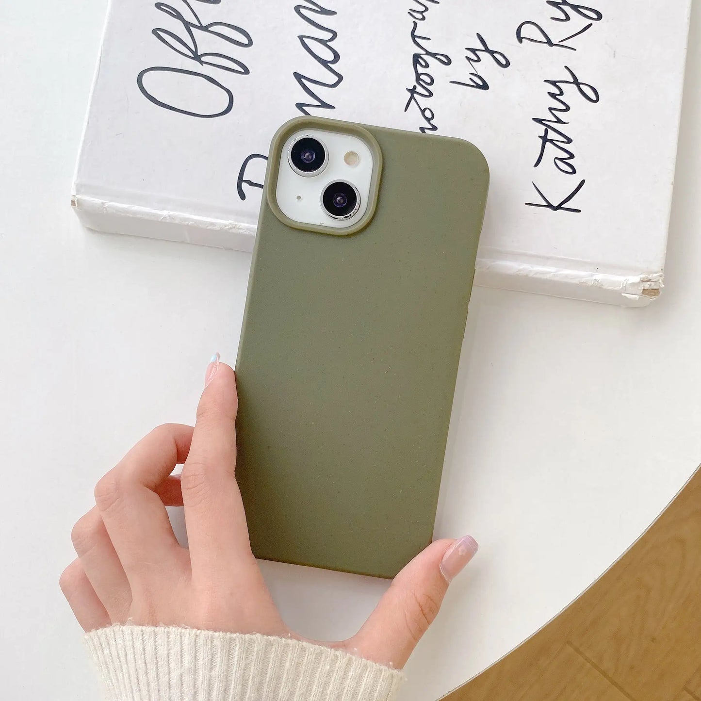 Green Compostable Strap Case for iPhones