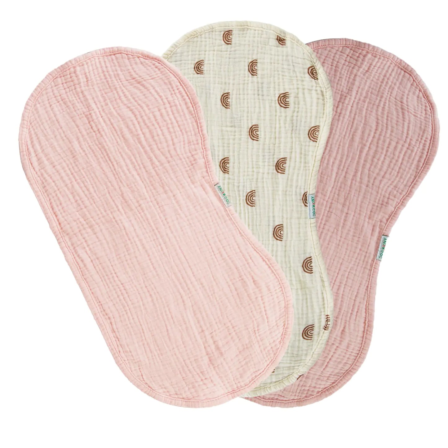 Organic Cotton Muslin Burp Cloths 3-Pack