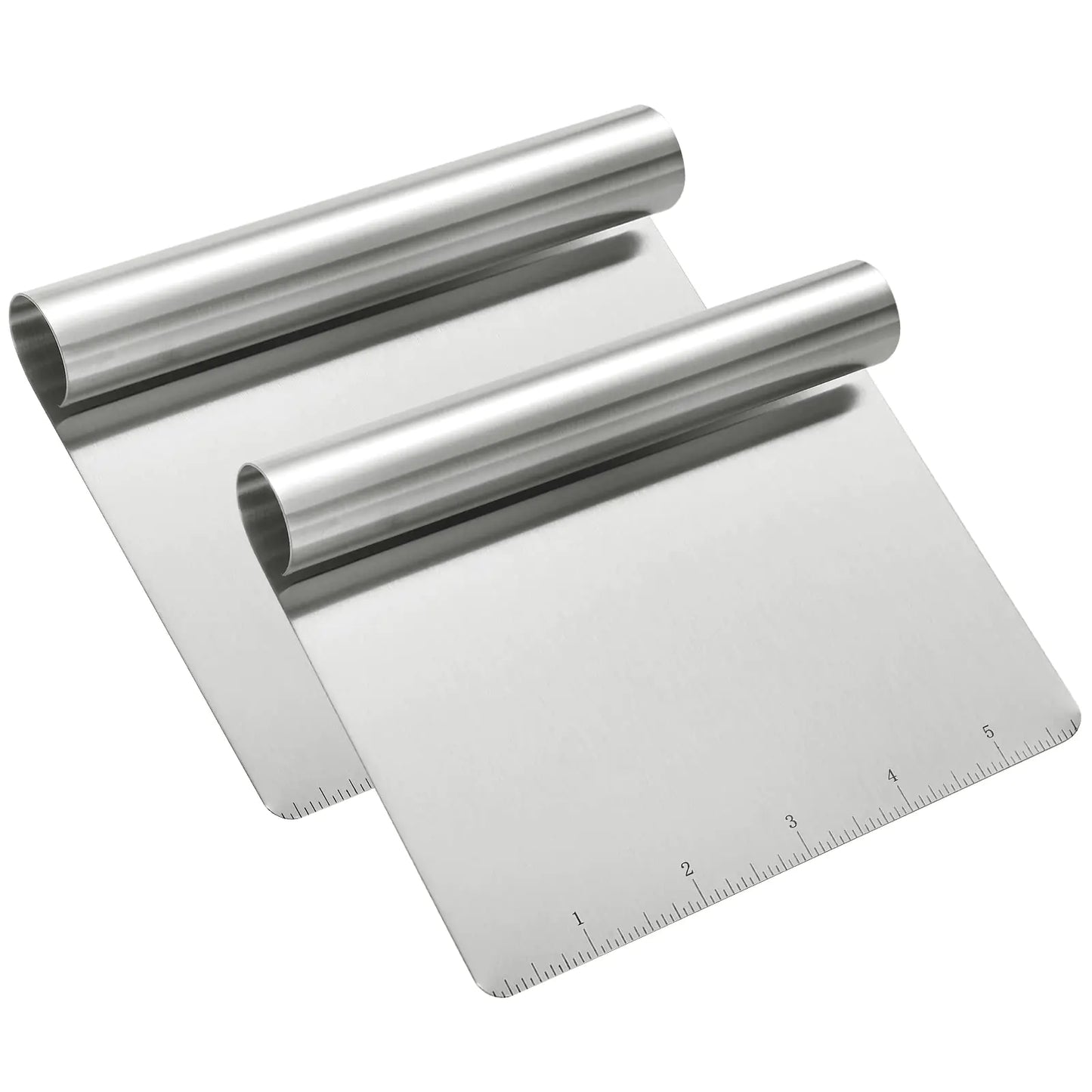 2 Pack Stainless Steel Food Scraper and Chopper