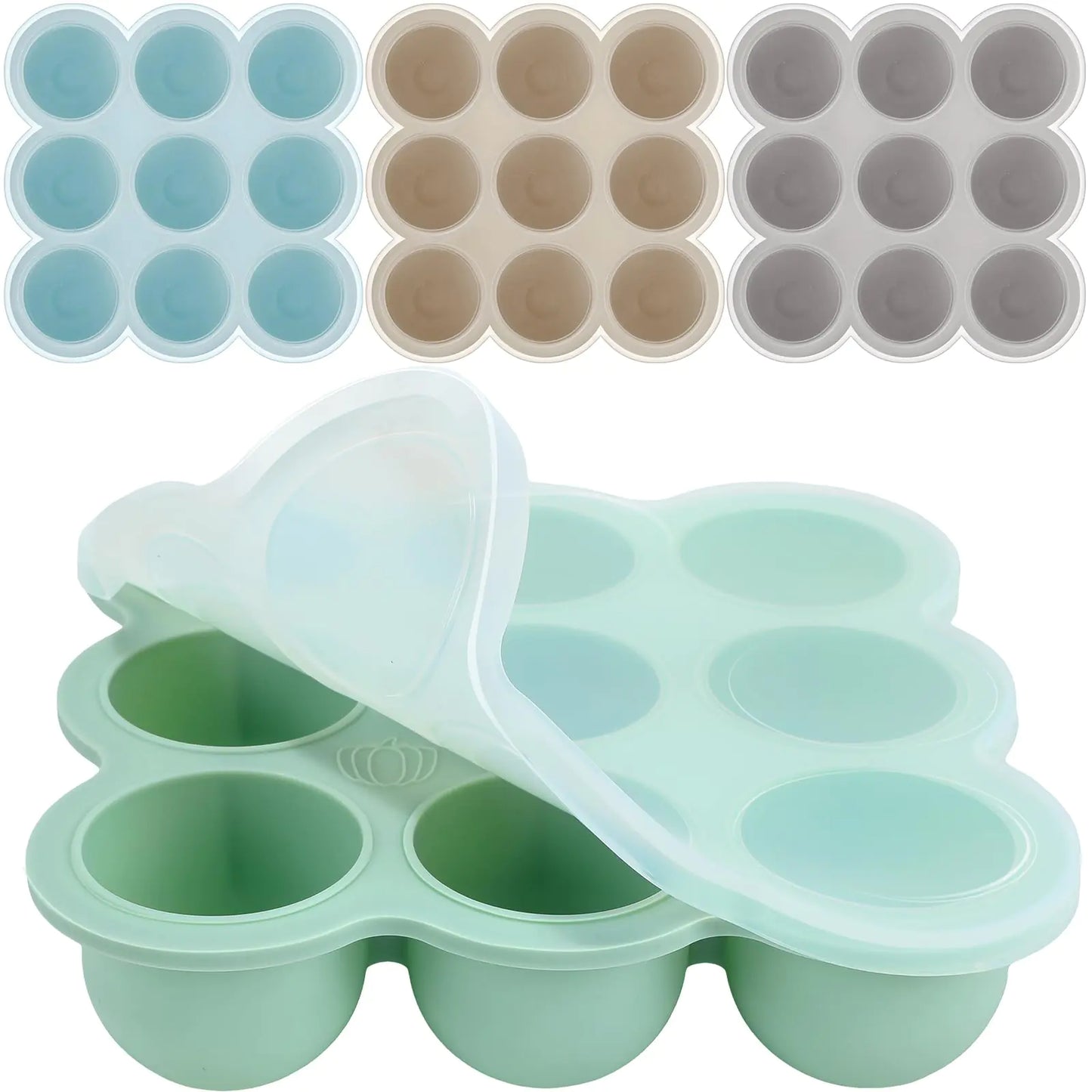 4-Pack Silicone Baby Food Storage Containers