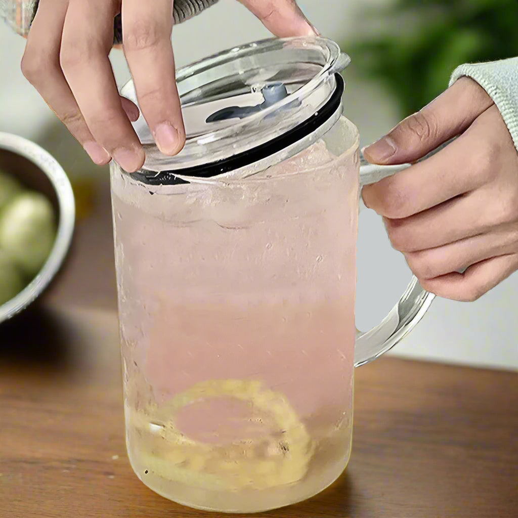 Glass Tumbler with Lid & Straw