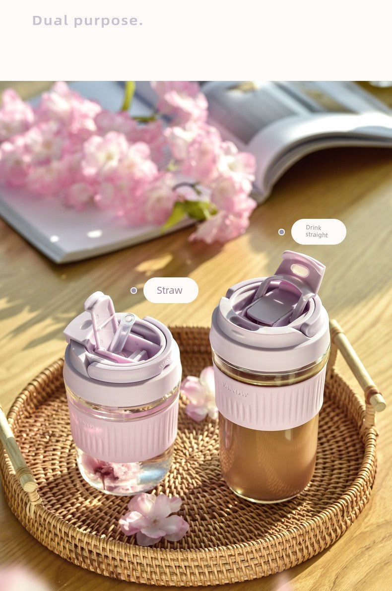 On-the-Go Glass Coffee Cup