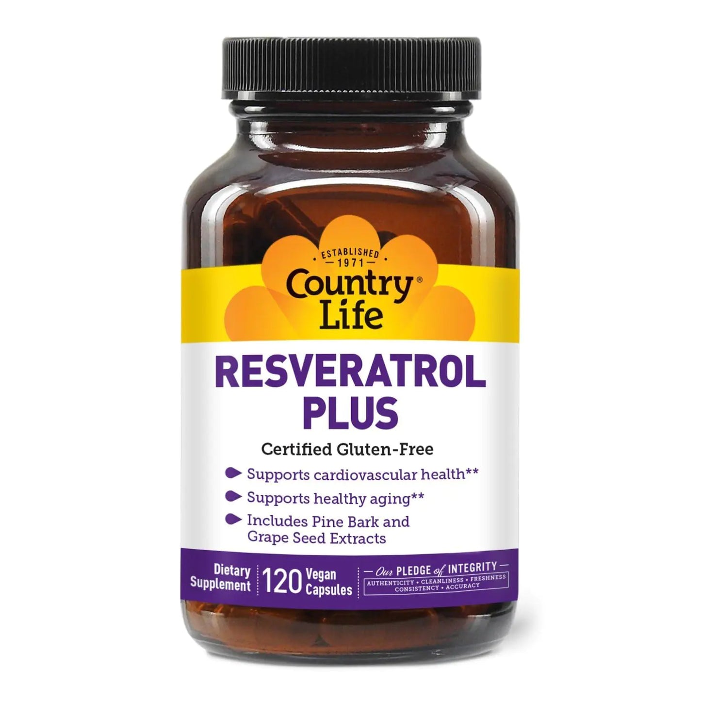 Country Life Resveratrol Plus 1000mg - Organic Antioxidant Supplement
