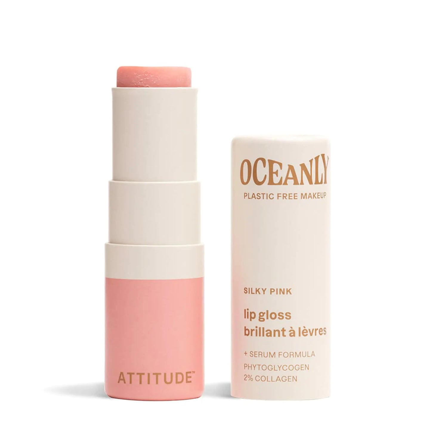 ATTITUDE Oceanly Sheer Lip Gloss Stick - Silky Pink