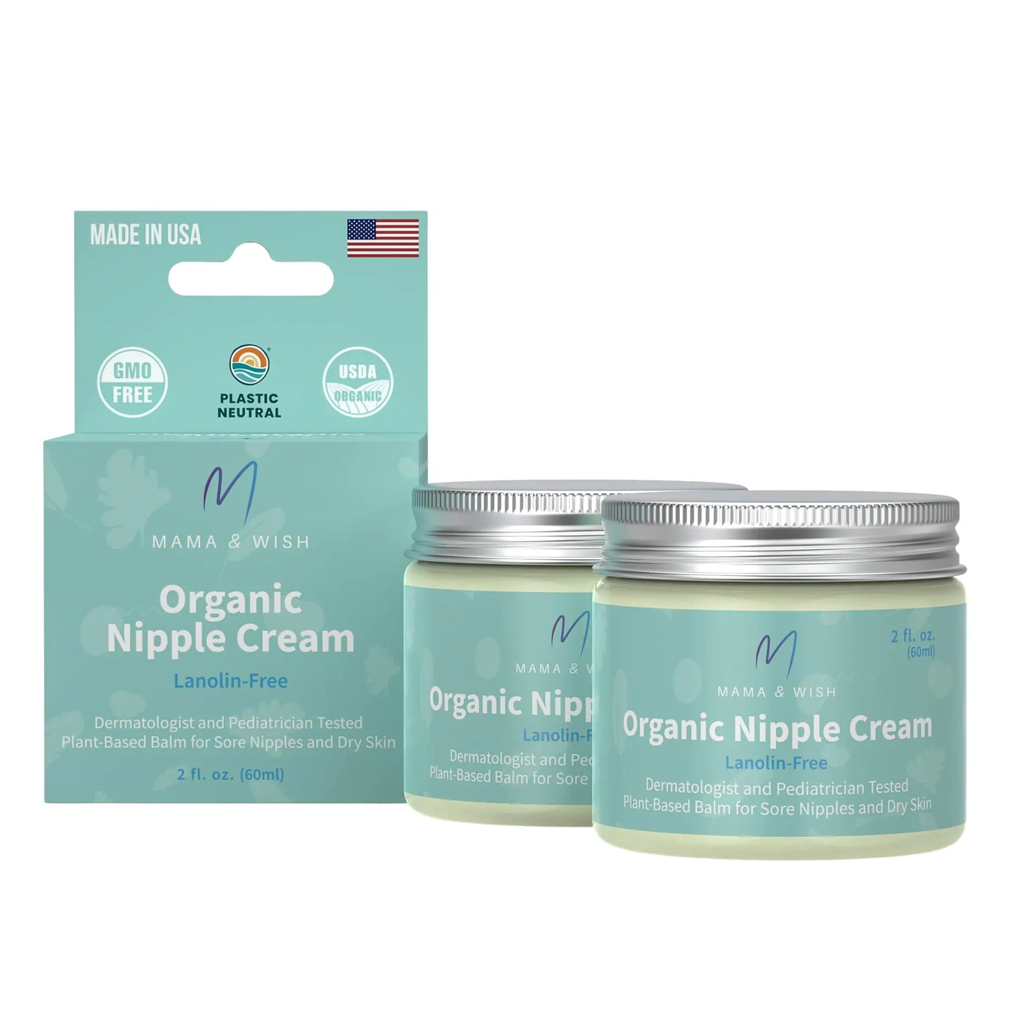 Organic Nipple Cream (2 oz 2 Pack)