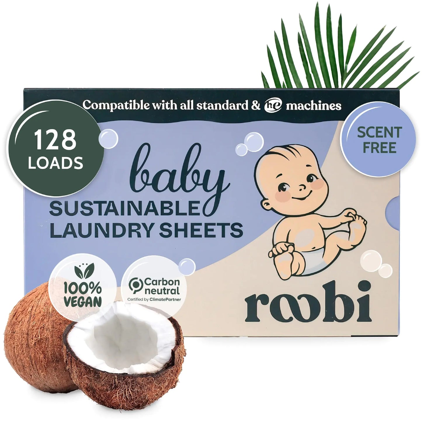 Roobi Baby Laundry Detergent Sheets - 128 Loads