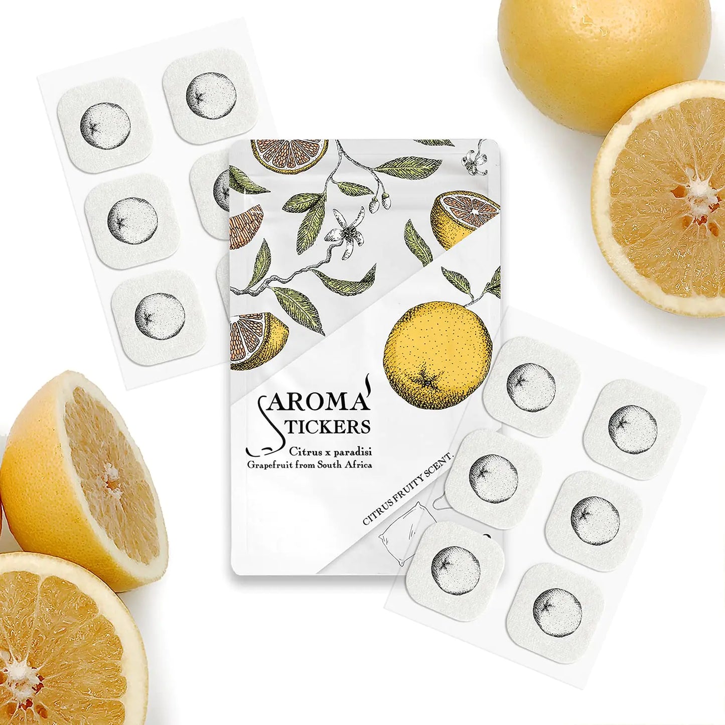 AROMA STICKERS® 100% Natural Essential Oil Stickers - Citrus (12pc)