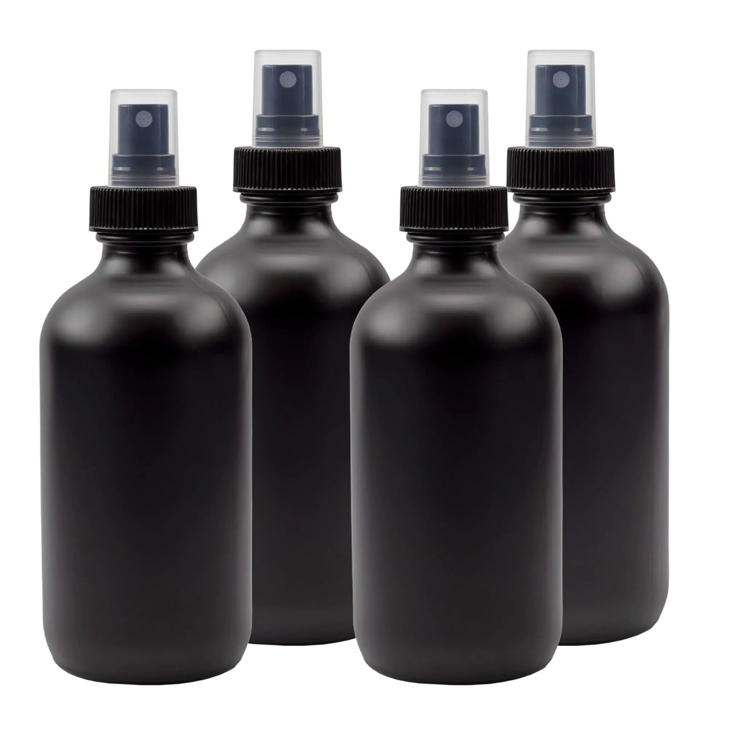 8-Ounce Black Glass Spray Bottles (4-Pack)