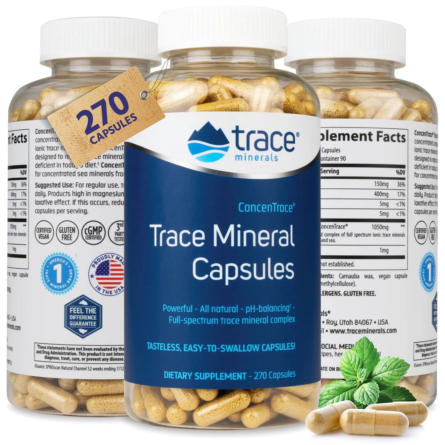 Trace Minerals ConcenTrace Capsules - 270 Capsules