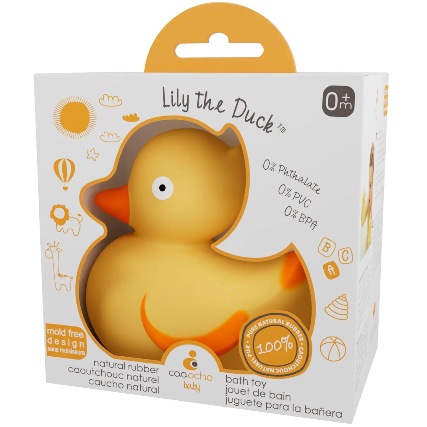 Natural Rubber Bath Toy - Lily The Duck