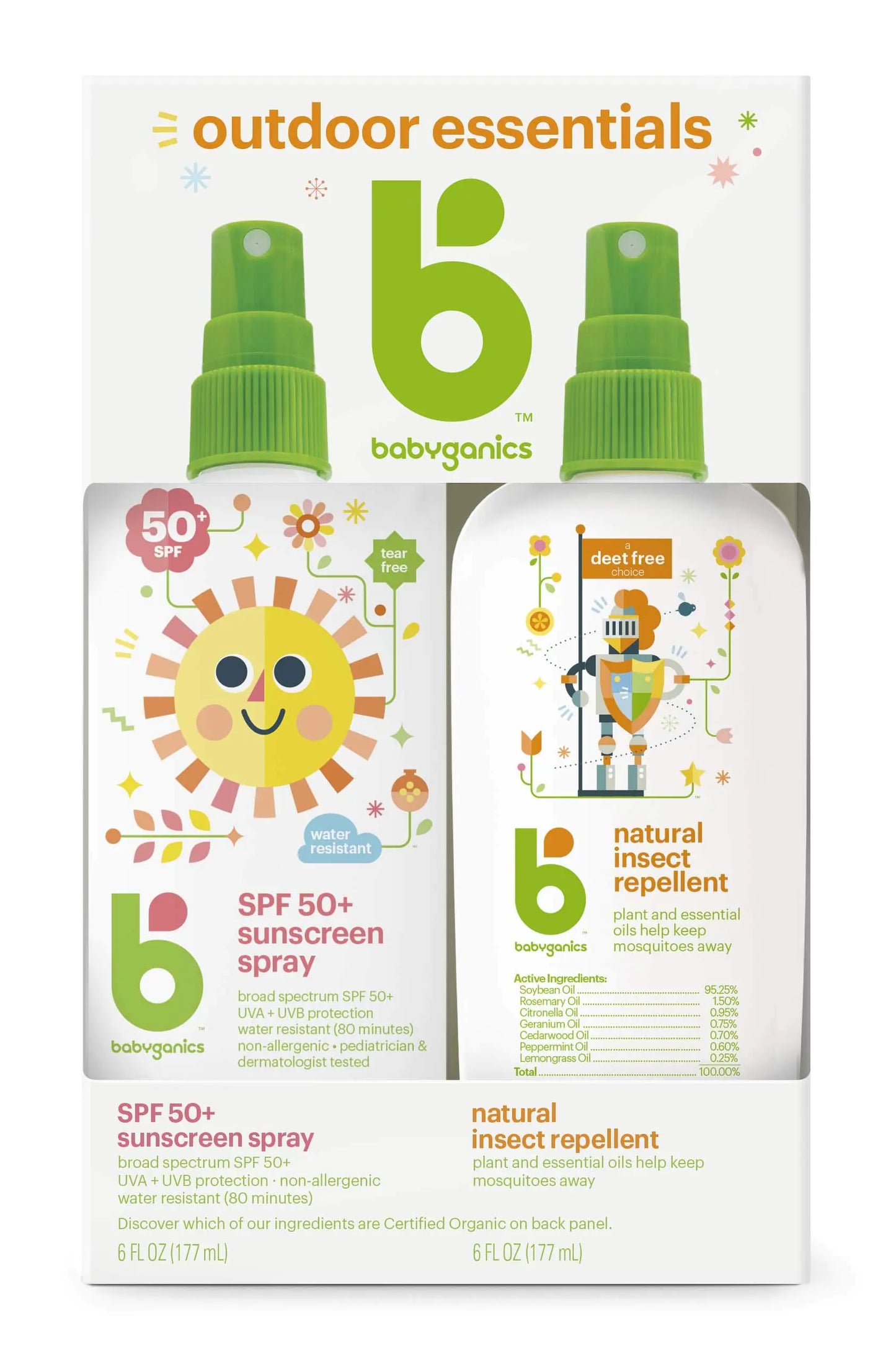 Babyganics 50 SPF Baby Sunscreen Spray and Bug Spray