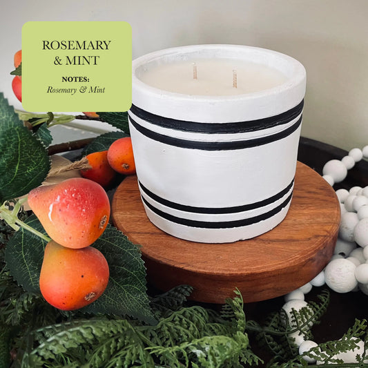 Natural Soy Wax Scented Candle - Rosemary & Mint