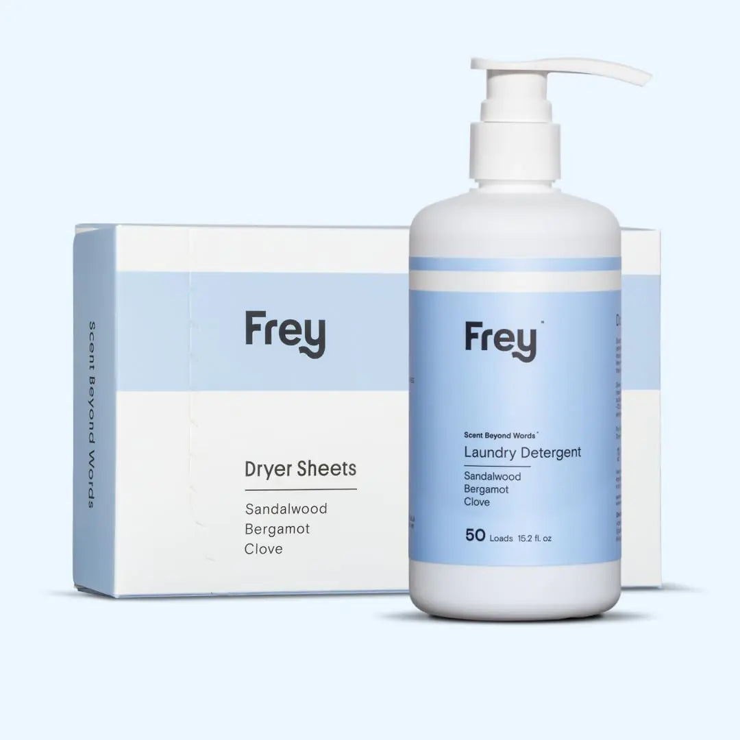 FREY Laundry Set | Concentrated Liquid Detergent & Natural Dryer Sheets